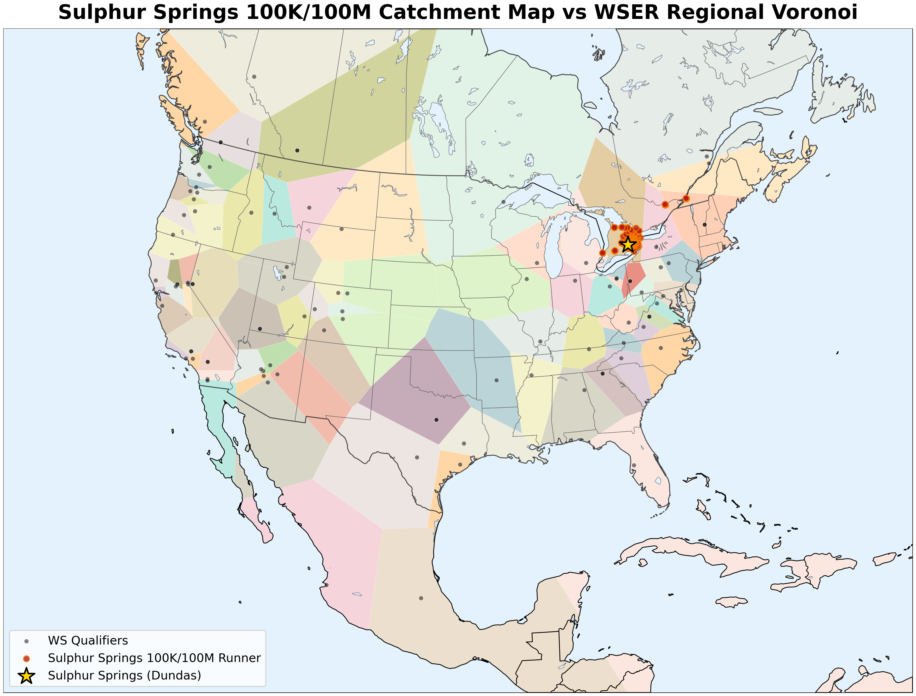 Sulphur Springs Voronoi Catchment